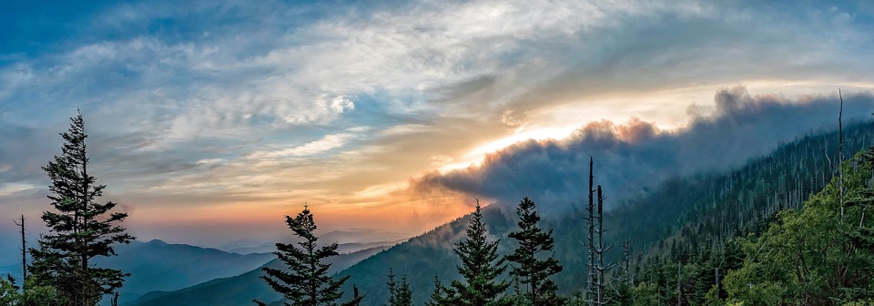 Sunset looking over the Great Smoky Mountains