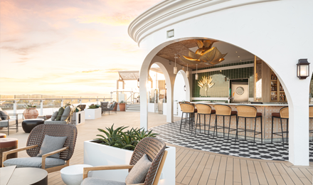 Sunset bar onboard a Celebrity Cruises ship