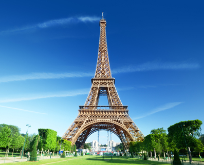 The Eiffel tower in France