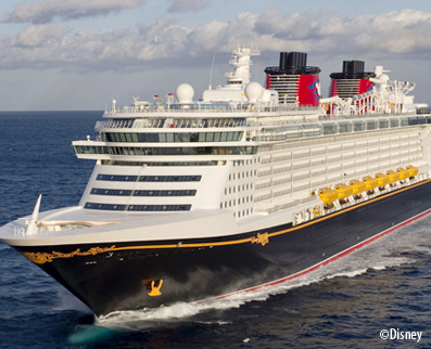 Disney Cruise Line ship in ocean