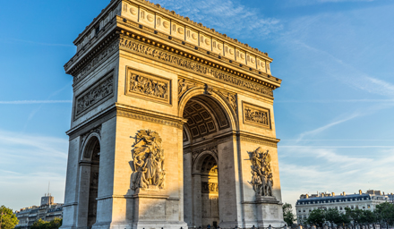 The Arc de Triomphe in France