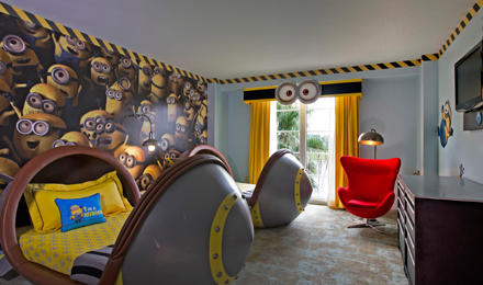 Minions themed room in Universal Orlando